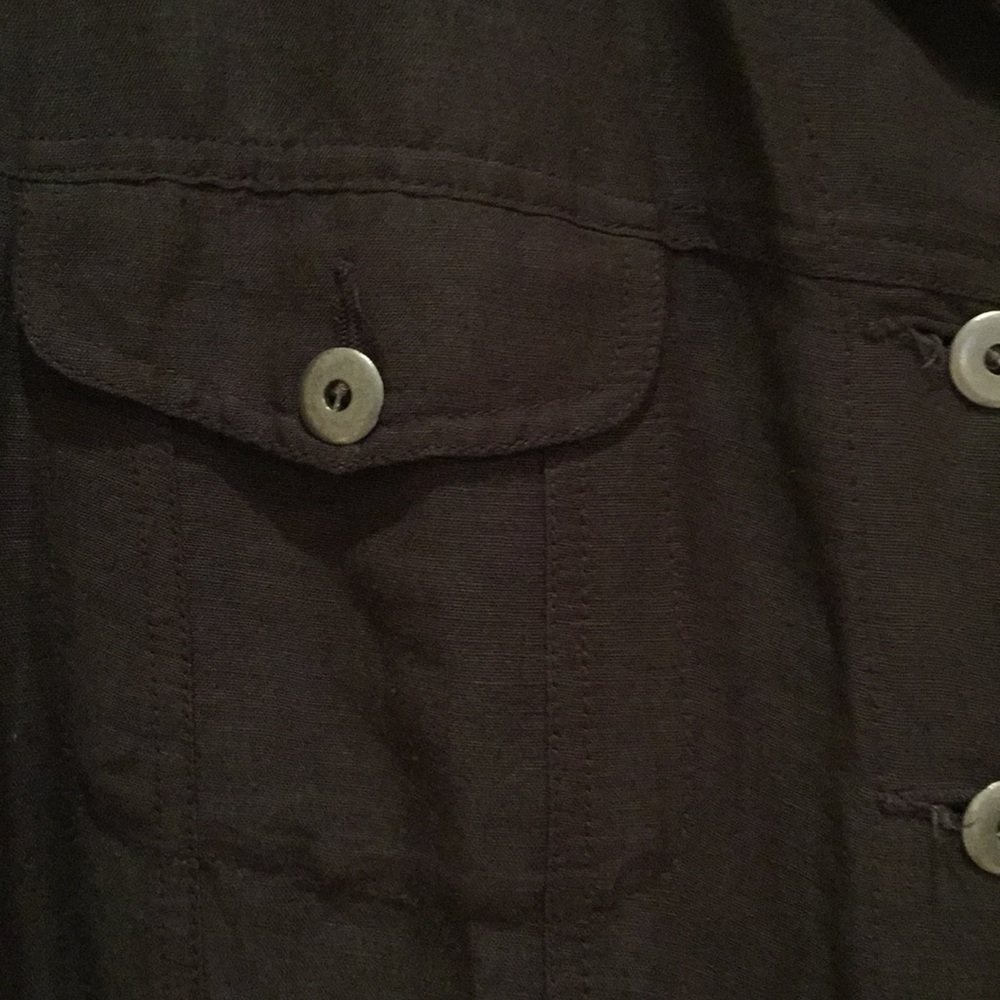 CHICOS linen blend lightweight jacket - Picture 6 of 8